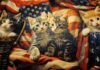 PATRIOTIC KITTENS Catnip Blanket PATRIOTIC KITTENS Catnip Blanket